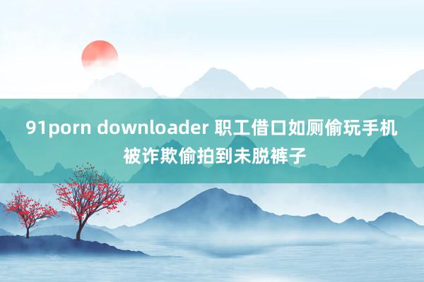 91porn downloader 职工借口如厕偷玩手机 被诈欺偷拍到未脱裤子